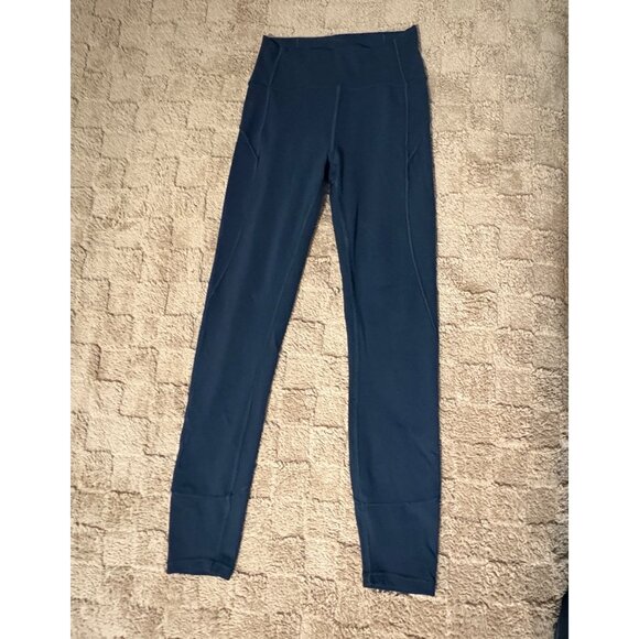 EXCELLENT Lululemon In Movement 7/8 High-Rise Tight 25" Leggings Blue Nile 4 - Picture 1 of 11